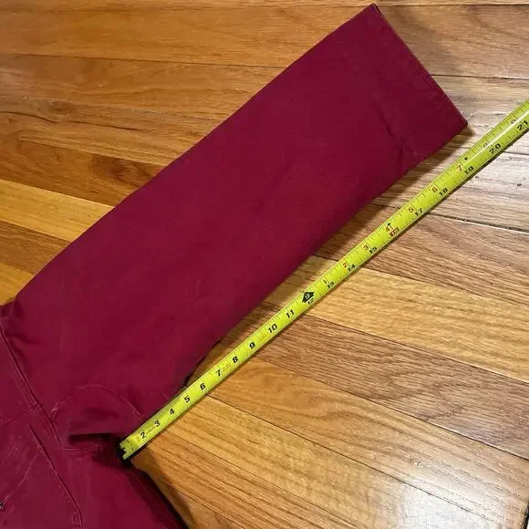 Womens Vintage LL Bean Chore Barn Coat T540 Red Made in USA Removable Wool Liner - Picture 9 of 15